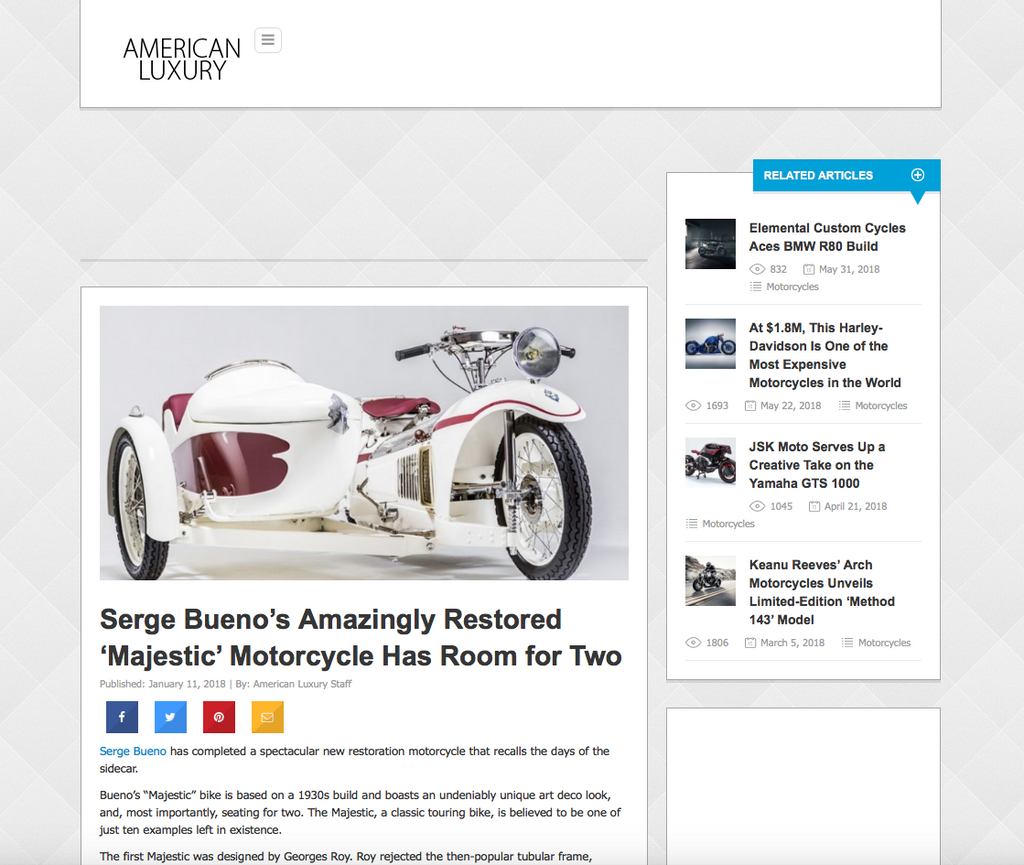 1930'S MAJESTIC MOTORCYCLE CLASSY RESTORATION