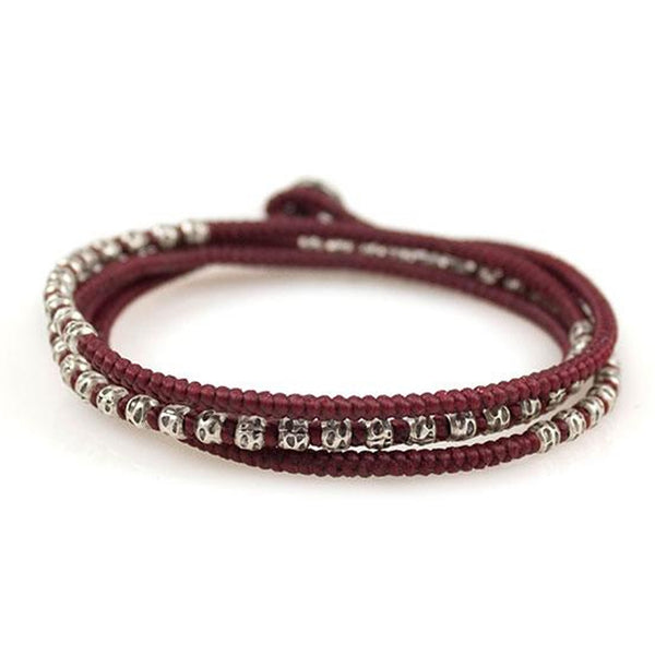 Heroes Motors Jewelry by Mcohendesigns Three Wrap Hemmered Bead - Heroes Motorcycles