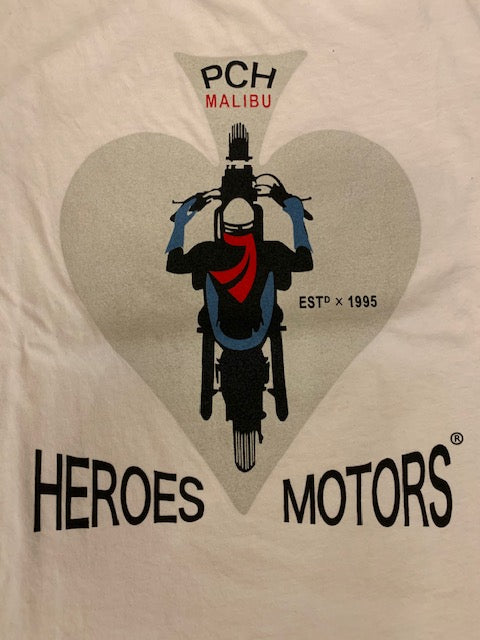 Tee-Shirt Heroes Motors "PCH" White