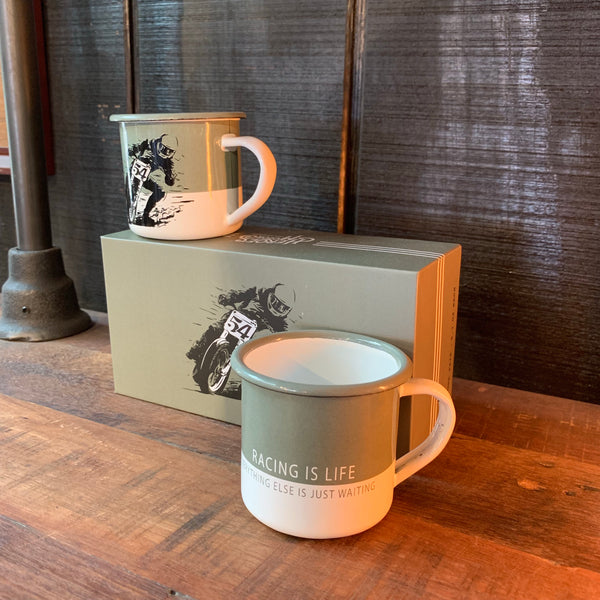 Two Mug Enamel - Heroes Motorcycles